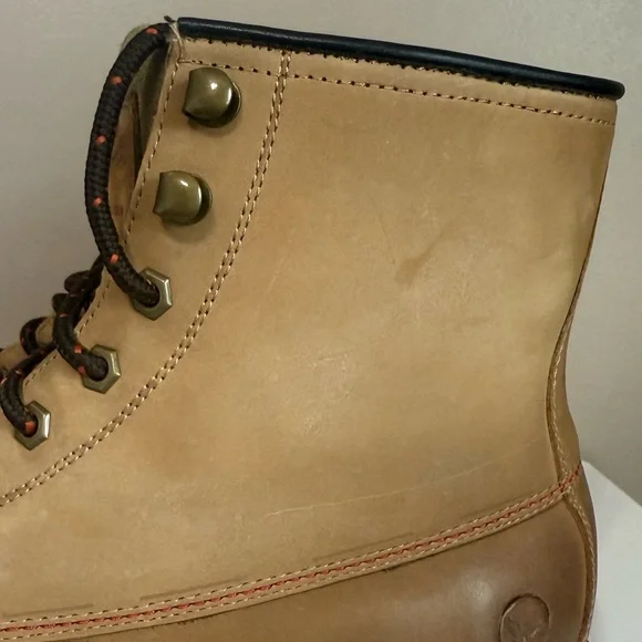 Hawke & Co Harrison Leather Work Boot Tan Brown Water Resistant Lace-Up Men's 11 - Picture 9 of 11